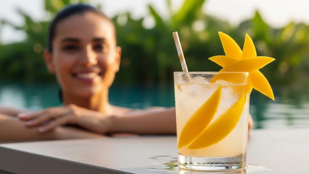 Agua de coco com manga hidrata o corpo e devolve energia de forma leve