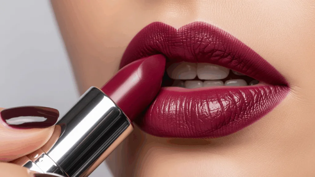 Como aplicar batom bordo com acabamento perfeito e sem borrar