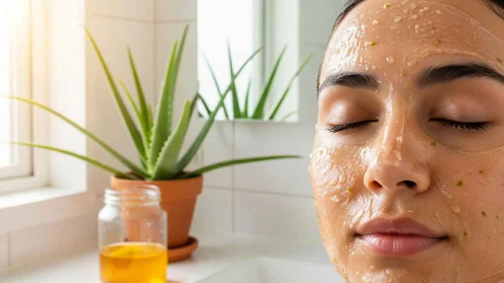 Mascaras calmantes pos sol com babosa e mel para recuperar a pele