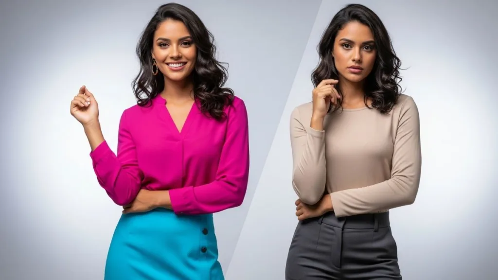 cores das roupas