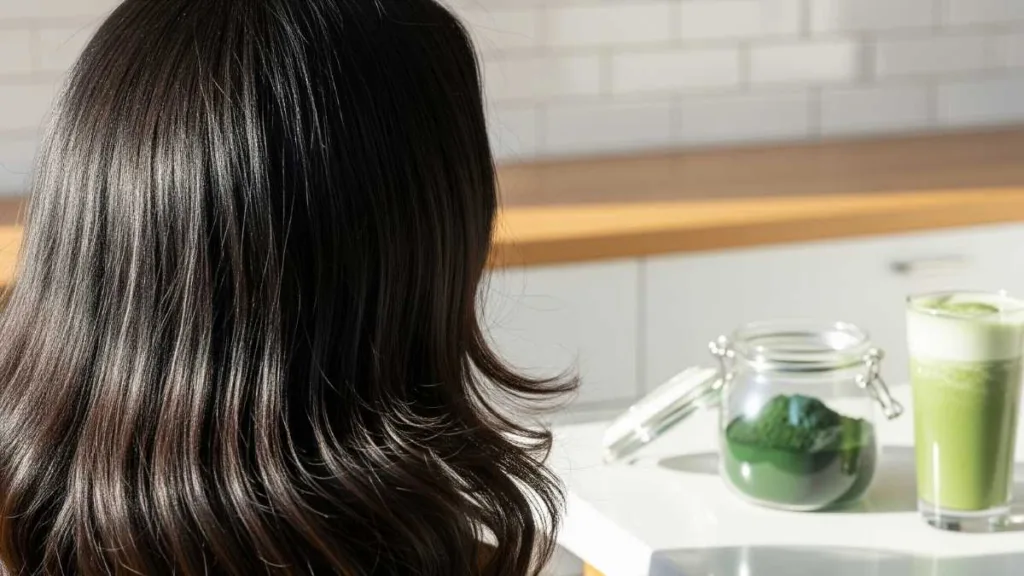 Spirulina para brilho natural do cabelo