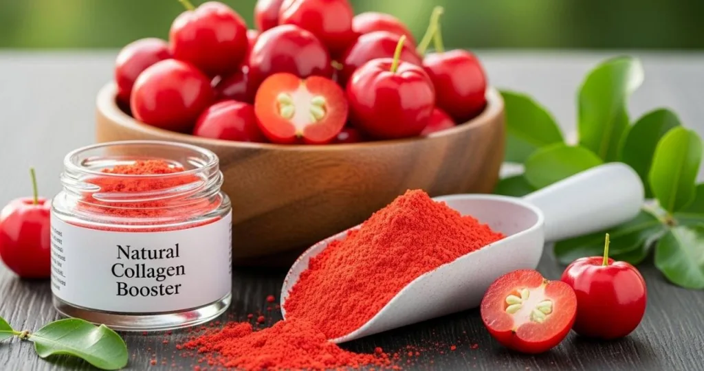 Acerola em pó é aliada natural para estimular a produção de colágeno e cuidar da pele de dentro pra fora Acerola em po para colageno natura