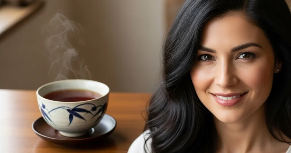 Cha preto para escurecer e dar brilho aos fios