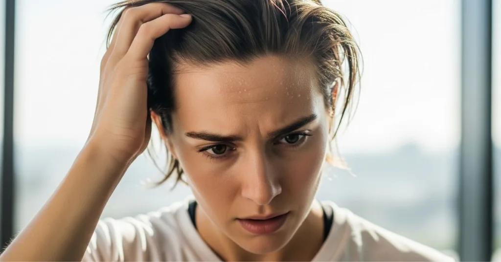 Como o suor afeta o brilho natural do cabelo