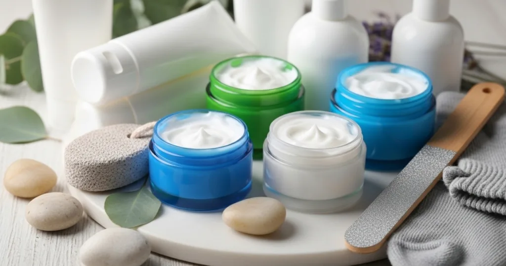 Cremes emolientes para pes ressecados