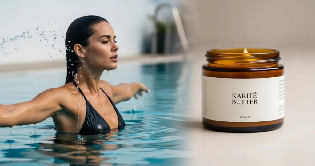 Hidratacao power com manteiga de karite apos piscina