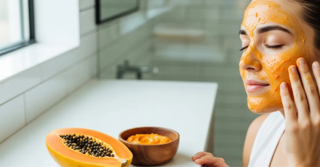 Mascara de mamao para rejuvenescimento da pele