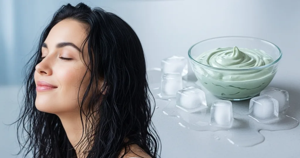 Mascaras capilares geladas para refrescar o couro cabeludo
