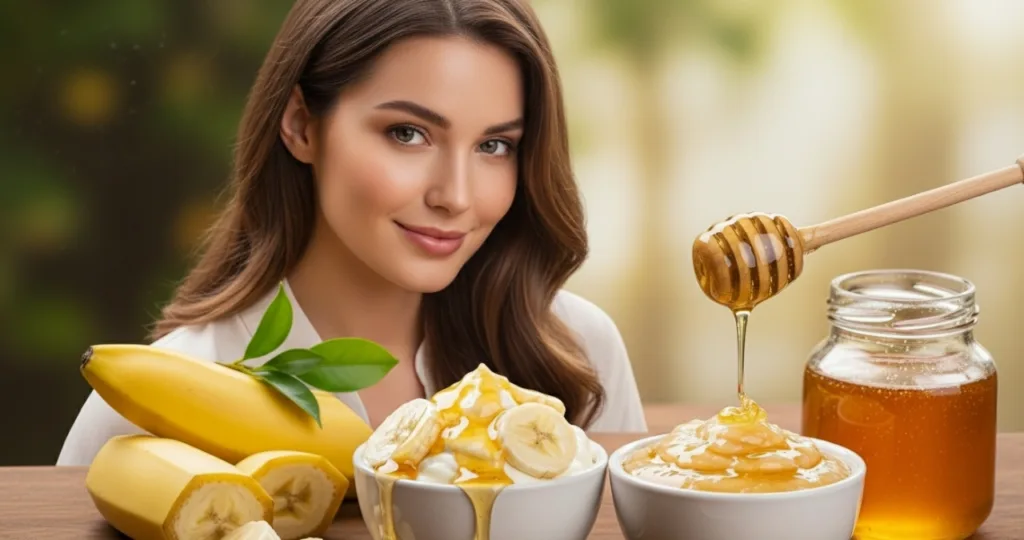 Mascaras com banana e mel para brilho e suavidade aos cabelos