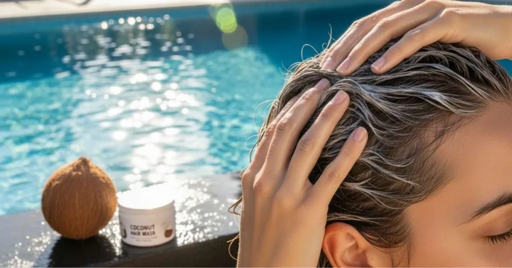 Mascaras de coco para fios quebradicos de piscina