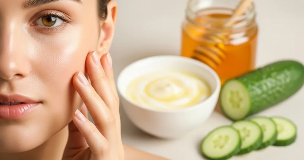 Mascaras de pepino e iogurte para hidratar a pele no calor