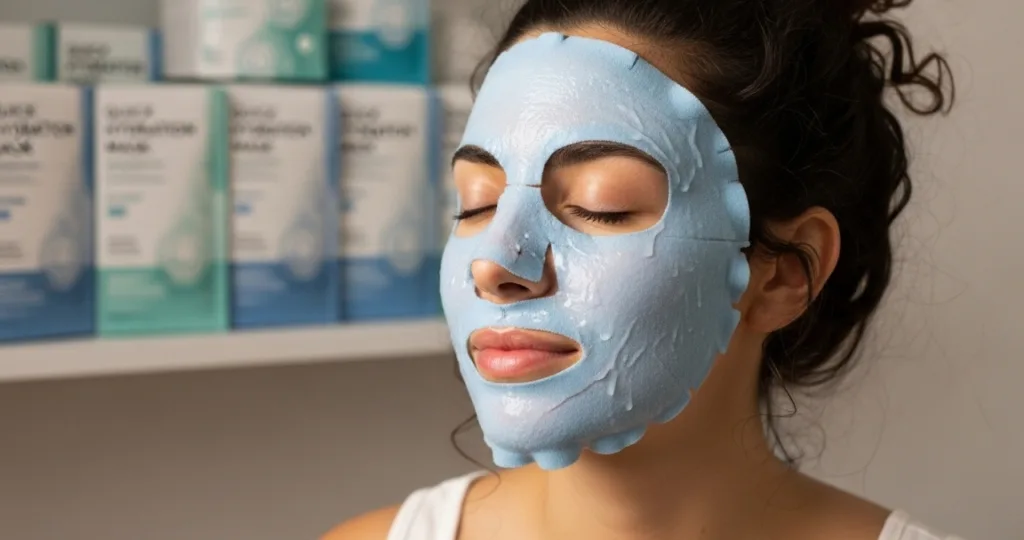 Máscaras faciais em tecido são opção prática para hidratar a pele em poucos minutos Mascaras faciais em tecido para hidratacao rapida