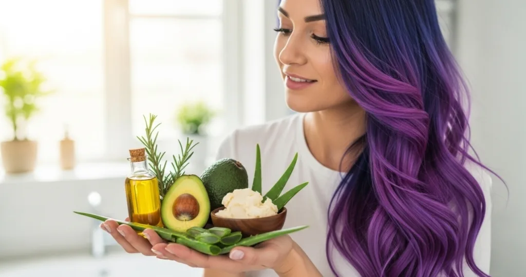 Produtos naturais que ajudam a manter o cabelo tingido hidratado, brilhoso e saudável por mais tempo Produtos naturais ideais para cabelo com tintura