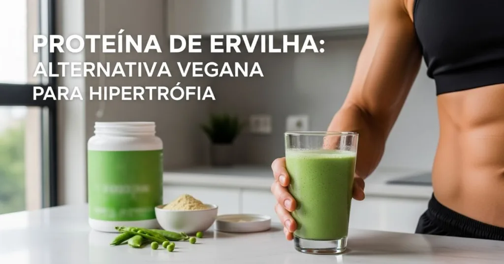 Proteina de ervilha alternativa vegana para hipertrofia