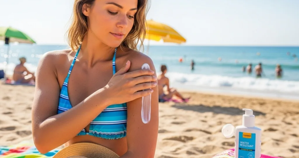 Protetores solares resistentes a agua para praiapiscina 1