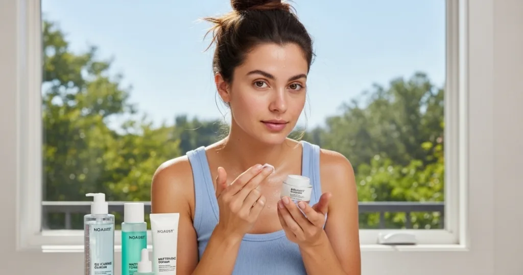 Skincare para pele oleosa em dias quentes exige leveza, equilíbrio e proteção constante Skincare para quem tem pele oleosa em dias quentes