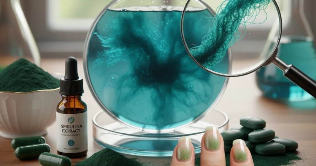 Spirulina e fortalecimento de unhas frageis