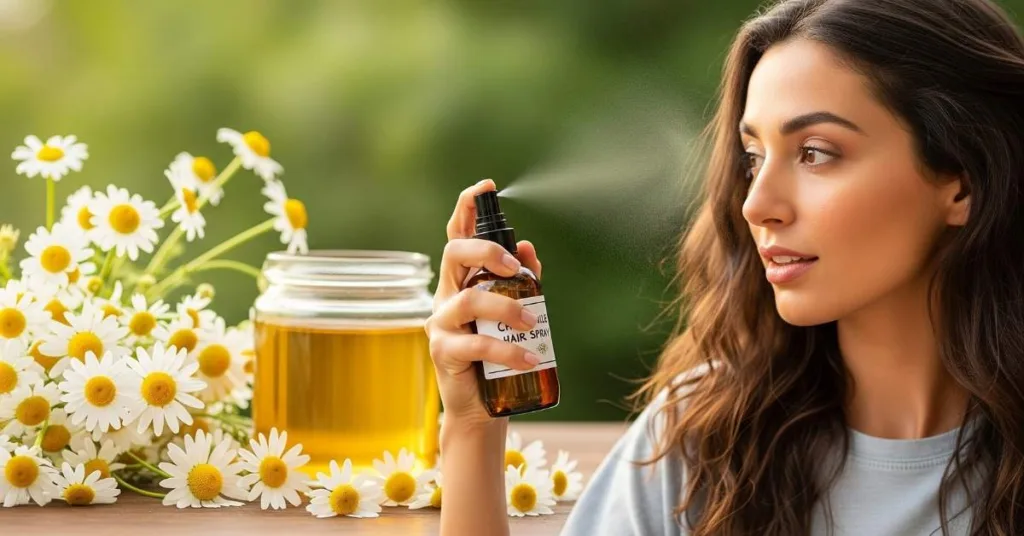 Spray de camomila para clarear naturalmente