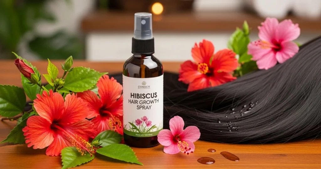 Spray de hibisco nova aposta para crescer cabelo naturalmente