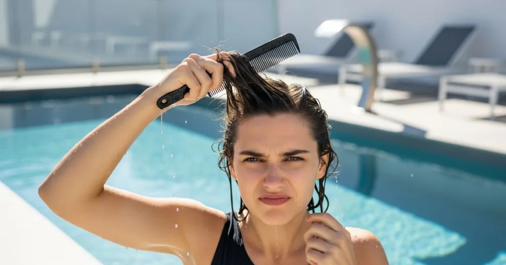 Truques para desembaracar cabelo pos piscina