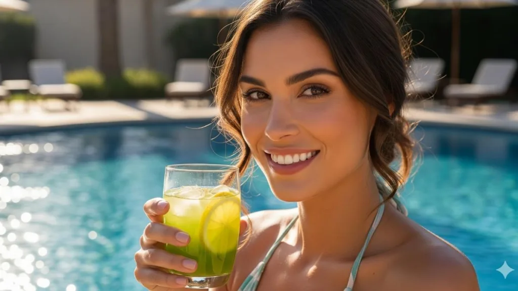 Uva verde com limao para refrescancia instantanea