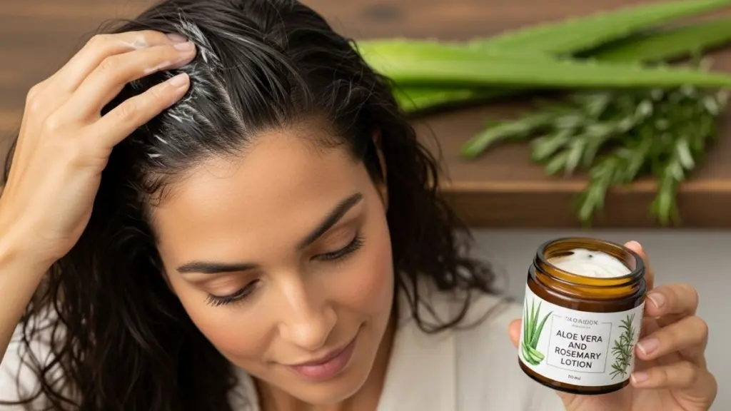Loção caseira de babosa e alecrim, o segredo natural que combate a queda de cabelo Locao de babosa e alecrim contra queda de cabelo